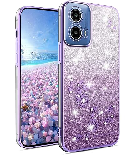 Handyhülle Für Motorola Moto G34/G45 – Blumen-Cartoon-Design, Stoßfest & Transparent