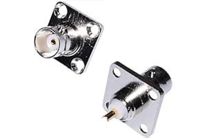 AERZETIX: C42794 - Connettore spina BNC femmina da avvitare a pannello, 2 pezzi