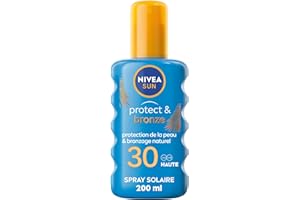 NIVEA SUN Spray solaire activateur de bronzage Protect & Bronze FPS 30 (1 x 200 ml), crème solaire avec protection solaire UVA/UVB pour un hâle naturellement bronzé