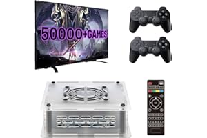 ASTARAMA Super Console X PRO Plus, Retro Videospielkonsole 256 GB Integrierte 117.000 + Spiele, TV- und Game-Dual-System, 4K HD-Ausgang, 2 Controller, kompatibel mit PS1 / PSP / DC WiFi / LAN (Weiß, 256G)