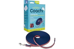 COMPANY OF ANIMALS Coachi Training Line 10m Safe Training Outdoors, Recall Training, Dog and Puppy Socialisation, Lightweight, Soft to hold, Perfect for Stopping Chasing, Suitable for Medium and Large Dogs and Puppies