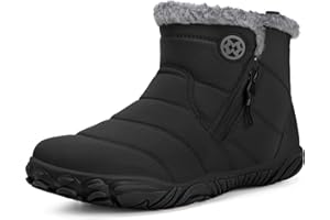 Eagsouni Barfußschuhe Herren Damen Gefüttert Winterschuhe Warm Winterstiefel Winter Boots