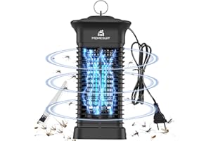 Homesuit elektryczna pułapka na owady, lampa na komary, 15 W, 4000 V, elektryczna pułapka na komary, skuteczna do redukcji latających owadów, do wnętrz, sypialni i ogrodu