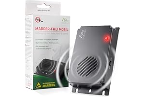 Gardigo® Repellente Topi Auto a Ultrasuoni | Scacciatopi Portatile | Anti Martora | Ultrasuoni per Topi a Batteria | Contro Roditori | Protezione Antiroditori per Motore Garage Auto Soffitta