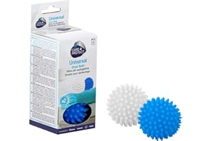 CARE + PROTECT Palline universali per asciugatrice. Sollevano e separano il bucato. effetto più uniforme e i tessuti più morbidi e facili da stirare, 2 pezzi
