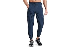 Libin Pantaloni da Jogging da Trekking Uomo Leggeri ad Asciugatura Rapida Pantaloni da Cargo Allenamento Atletico Viaggio Golf Casual All'aperto Pantaloni