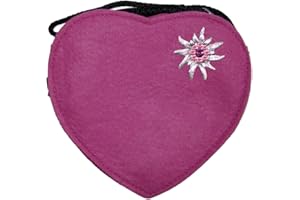 Trachtenland - Herz Trachtentasche mit Edelweiß, Hirsch oder Herz Applikation - Schöne Handtaschen zum Oktoberfest Dirndl