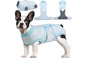 Kuoser Traje de Recuperación Quirúrgica para Perros y Gatos, Chaleco para Después de la Cirugía para Mascotas, Vendajes para Heridas Abdominales de Perros, Alternativa de Cuello Electrónico y Cono