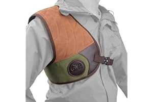 WAYNE'S DOG Escudos de retroceso de lona de cuero con construcción duradera, ajuste sólido y acolchado para rango, tiro, caza