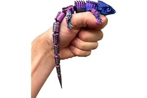 RJW Design Store – Mini Reptile Colour Changing Fidget Toys, Bearded Dragon Fidget Pet – Colour-Changing Fidget Toy Set Stress Relief Lizard – Calming Gift Idea (Colour Changing Gradient Mini 7")