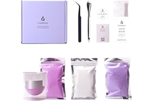 CandHeal Pearled Candle Sand Kit,DIY Aromatherapy Crafts,Candle Making Kits for Adults Beginners,with Glass Jar, Wick...Relaxing Gifts for Women (Love Back(Rose · Violet · Musk))