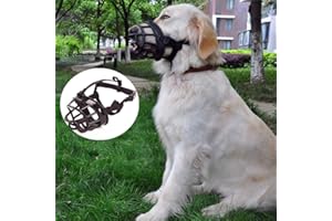 JYHY® Anti-mordedura Bozal para Perros - Cesta de Silicona/Permite Beber/Jadear y Comer (2#(21-26cm), Negro)