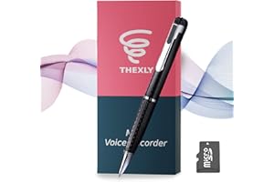 THEXLY Microphone Espion - Enregistreur Vocal Portable et Discret - Mini Micro enregistreur Espion à Distance - Lecture MP3 et Stockage 16GB usb