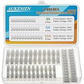 AUKENIEN Electrical Clemas 3 Values 6 Pieces 3A 5A 10A Power Strips Electrical Cables Connection 3 5 10 Amp Double Row Termin