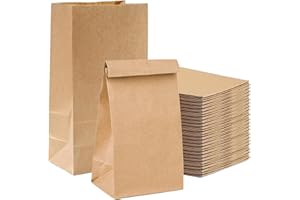 HAPPYMAS 50x Kraftpapiertüten - EXTRA STARK - nachhaltige braune Beutel 20 x 13 cm - Kraftpapierbeutel als DIY Adventskalender - Ostern & Weihnachten & Advent - zum befüllen