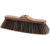 Maya - Nature Indoor Broom with Extra Soft PVC Fibers and Wood Dowel | 34 x 10.5 x 9.5 cm | Cleaning Brush for Parquet and La