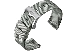 ANNEFIT Nylon Watch Strap for Men 18mm 19mm 20mm 22mm 24mm, Quick Release Military Watch Band with Heavy Duty Stainless Steel Buckle
