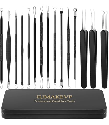 FVION Rimozione Punti Neri Naso, Strumenti Pinzetta Blackhead - Foto 4