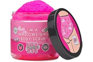 Mallows Beauty Body Scrub with Vitamin E Oil for the Smoothest Shave Exfoliating Sugar Scrub Buffs Away Dry Skin and Preps for Razor Rash-Free Glow