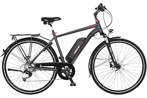 ‎FISCHER Fischer E-Bike Trekking, VIATOR 1.0 Elektrofahrrad für Herren, RH 50 cm, Hinterradmotor 45 Nm, 48 V Akku, dunkel anthrazit matt, 28 Zoll