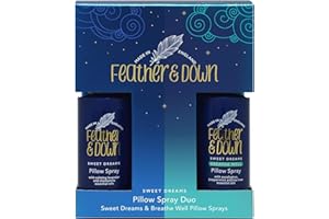 ‎FEATHER & DOWN Feather & Down Kopfkissenspray-Duo-Geschenkset (50ml Kopfkissenspray Sweet Dream & 50ml Kopfkissenspray Breathe Well) – Die perfekte Kombination für eine erholsame Nachtruhe. Ohne Tierversuche. Vegan.