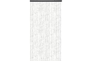 Arsvita Flauschvorhang 80x200 cm in Unistreifen weiß, Perfekter Insekten- und Sichtschutz für Ihre Balkon- und Terrassentür, viele Farben