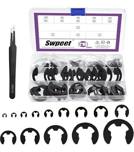 10 Pièces C-Clips Anneaux De Retenue Externes 40-48mm - Circlips 65Mn Acier Allié (Taille:42mm)