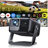 Projector 4K【Google TV/30W Speaker/360&deg;Rotable】1200ANSI Portable Projector with Official App,Voice Assistant,Auto Focus/Keyst