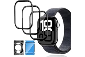Yenwen Schutzfolie für Apple Watch Series 11 42mm, 3 Stück Blasenfreie Displayschutz mit Montagerahmen, Anti-Kratzer Premium Qualität Displayschutzfolie, Klar HD Weich TPU Folie