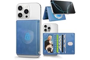 OCASE Portefeuille Magnétique avec 5 Emplacements Cartes, Blocage RFID, Cuir Synthétique pour iPhone Séries 16/15/14/13/12 (Exclu Séries Mini) et Coque per MagSafe - Bleu Clair