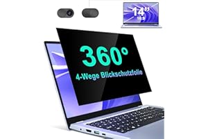 ‎STARY STARY 360° Laptop Blickschutzfolie 14 Zoll 16:9, Sichtschutzfolie 4-Wege,Selbstklebende Anti Blaulicht Blendschutz schutz Folie Kompatibel mit HP/Dell/Acer/Lenovo/Samsung/Asus (Breite12,2”xHöhe 6,9")