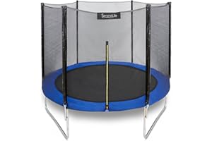 SereneLife Outdoor Trampoline for Kids and Adults, ASTM Certified Heavy Duty Trampoline with Safety Bars, Mesh Housing and Heavy Duty Rust Proof Frame, 8ft 12ft 12ft 15ft 15ft
