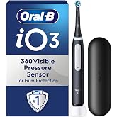 Oral-B iO3 Elektrikli Diş Fır&ccedil;aları Yetişkinler, 1 Diş Fır&ccedil;ası Başlığı ve Seyahat &Ccedil;antası, Diş Beyazlatma ile 3 Mod, 2 Pin Fi