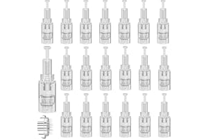 PKCHYE Microneedling Nadeln 20 Stücke 24 Pins Ersatz Derma Pen Mikronadel Microneedling Nadelpatronen Micro Nano Nadeln Kartuschen Ersatzteile Dermapen Microneedling Gerät Ersatznadeln Needle Patrone