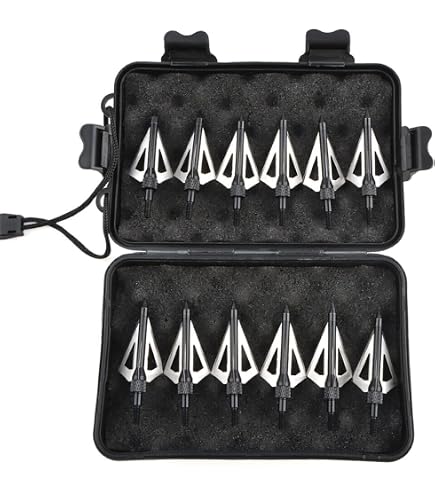 WEREWOLVES Jagd-Broadheads – 100 Grain, 3 Gebogene Klingen, Rostfreier Stahl, Für Pfeile & Bogenjagd, 6er-Pack
