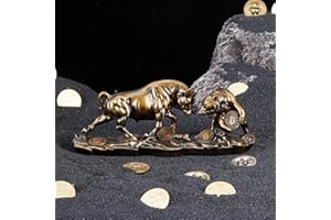 JXCBXJ Bull and Bear Statue,Resin Abstract Tabletop Decor, Stock Market Decor,Gifts for Financial Investment Managers Investor.