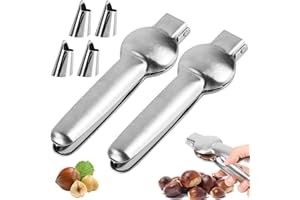 JOGNEE Kastanien Clip,Maronizange,Maroni Schneider Edelstahl,Kastanie Schneider,Maronen Messer,Maronimesser für Walnüsse Nussknacker,Chestnut Opener Cutter,Kastanienmesser Kastanienzange,Kastanienöffner