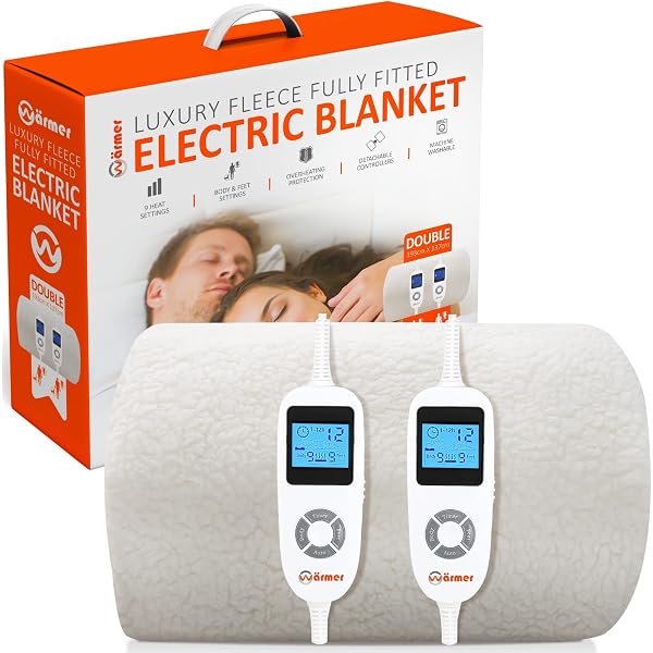 Zanussi Electric Blanket, Heated Double Fitted Underblanket, 9 Heat  Settings, Low Energy u0026 Energy Efficient, Machine Washable, Overheat  Protection, 135 X 190 cm, 60W, White ZEDB7002, 2 Year Guarantee :  Amazon.co.uk: Home u0026 Kitchen