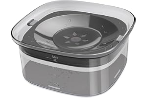 Eosbird 2L Water Bowl Dog No Drooling Stainless Steel Travel Bowls No Spill Drinking Bowl, 2 L Large Leak-Proof Dog Bowl, Non-Slip Slow Feeder Dog Bowls for Large Dogs (Grey)