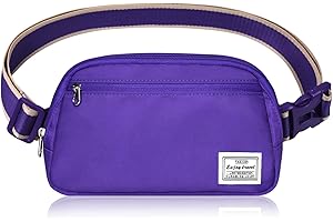 DMLuna Small Crossbody Bags for Women Trendy, Lightweight Waist Pack for Women & Men, Mini Belt Bag, Waist Bag with Adjustable Strap for Running Workout Traveling, Purple