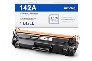 SKYDO Toner 142A con Chip Compatible con HP 142A W1420A Toner 142X W1420X para HP Laserjet MFP M140w M110w M110 M140 MFP M139w M139 (1X W1420A Negro)