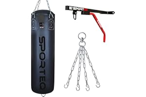 Sporteq Dyno Heavy Filled Boxing Punch Bag 3FT, 4FT & 5FT for All Ages & Genders | Punching Martial Arts Kickboxing Muay Thai Karate | Home & Commercial Gym Use