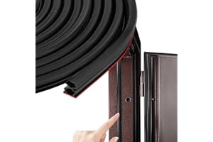 INQUIRLLY 6M Guarnizione Per Porta Finestra Adesiva, Paraspifferi Guarnizioni Di D-Profilo Insonorizzata, Per Isolamento Dal Caldo E Dal Freddo Per Uno Spazio Di 3-6 MM Guarnizione Adesiva Gomma