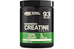‎OPTIMUM NUTRITION Optimum Nutrition Mikronisiertes Kreatin Pulver, Geschmacksneutral, 317g, 93 Portionen