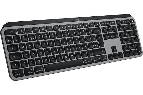 Logitech MX Keys S para Mac, Teclado inalámbrico, Escritura fluida y precisa como en un portátil, Bluetooth USB C Recargable para MacBook Pro, Macbook Air, iMac, iPad, QWERTY ESP - Space Gray