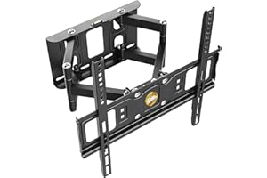 RICOO Support TV Mural 32-55" S5244 Pouces (81-140cm) Orientable et Inclinable Fix ation Murale télévision Bras articulé pour télé VESA