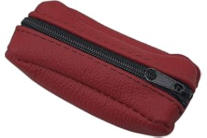 MYLEDERSHOP Sacchetto chiave di pelle Made in UE (Rosso)