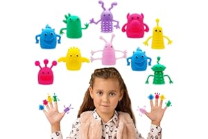 KATELUO 20pcs Marionetas de Dedo, Juguetes de Dedos, Monstruos Dedo Goma, Marionetas de Dedo Plastico, Adecuado para Halloween, Fiesta de Cosplay, Fiesta de Pascua
