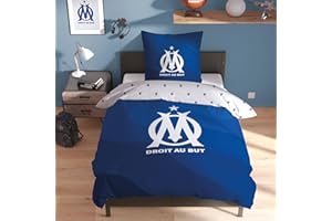 OMYDREAM Om ONDEBLUE Parure de lit Enfant |100% Coton | Oeko-TEX | Housse de Couette 140x200cm + Taie d'oreiller 63x63cm | Imprimé Garçon | Bleu