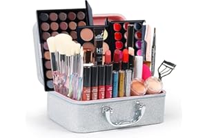 Joyeee Juego de Maquillaje profesional, Paquete de Maquillaje Completo con Sombras de Ojos lápiz Labial Brillo de Llabios Corrector Máscara Etc, Kit De Regalo Sorpresa - Adecuado para Mujeres Niñas